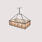 Meyda Lighting Kaplan 66" 12-Light Smoke Pendant Light With Silver Mica & Frosted Shade Glass