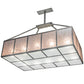 Meyda Lighting Kaplan 66" 12-Light Smoke Pendant Light With Silver Mica & Frosted Shade Glass