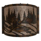Meyda Lighting Kayaker 12" Dark Burnished Antique Copper Wall Sconce With Silver Mica Shade Glass