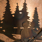 Meyda Lighting Kayaker 12" Dark Burnished Antique Copper Wall Sconce With Silver Mica Shade Glass