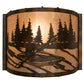 Meyda Lighting Kayaker 12" Dark Burnished Antique Copper Wall Sconce With Silver Mica Shade Glass