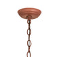 Meyda Lighting Kayaker 22" 2-Light Rust Pendant Light With Amber Mica Shade Glass