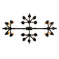 Meyda Lighting Kean 60" 20-Light Blackwash Chandelier With Amber Cylindres Shade Glass