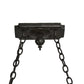 Meyda Lighting Kean 60" 20-Light Blackwash Chandelier With Amber Cylindres Shade Glass