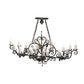 Meyda Lighting Kean 60" 20-Light Smoke Chandelier With White Faux Candlelight