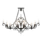 Meyda Lighting Kean 60" 20-Light Smoke Chandelier With White Faux Candlelight