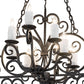 Meyda Lighting Kean 60" 20-Light Smoke Chandelier With White Faux Candlelight