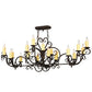 Meyda Lighting Kean Moins 60" 20-Light Coffee Bean Island Chandelier With White Faux Candlelight