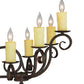 Meyda Lighting Kean Moins 60" 20-Light Coffee Bean Island Chandelier With White Faux Candlelight