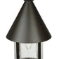 Meyda Lighting Keebler 9" Craftsman Brown Flush Mount Light With Clear Seeded Shade Glass