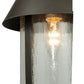 Meyda Lighting Keebler 9" Craftsman Brown Flush Mount Light With Clear Seeded Shade Glass