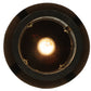 Meyda Lighting Keebler 9" Craftsman Brown Flush Mount Light With Clear Seeded Shade Glass