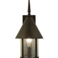 Meyda Lighting Keebler 9" Craftsman Brown Wall Sconce With Clear Seeded Shade Glass