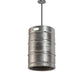 Meyda Lighting Keg 16" Stainless Steel Pendant Light With Amber Shade