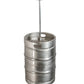 Meyda Lighting Keg 16" Stainless Steel Pendant Light With Amber Shade