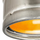 Meyda Lighting Keg 16" Stainless Steel Pendant Light With Amber Shade
