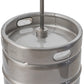 Meyda Lighting Keg 16" Stainless Steel Pendant Light With Amber Shade