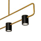 Meyda Lighting Kellen 72" LED Goldtastic & Flat Black Island Pendant Light With Clear Seeded Glass & Statuario Idalight Shade