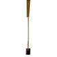 Meyda Lighting Kellen 72" LED Goldtastic & Flat Black Island Pendant Light With Clear Seeded Glass & Statuario Idalight Shade