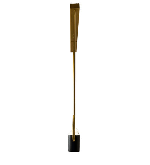 Meyda Lighting Kellen 72" LED Goldtastic & Flat Black Island Pendant Light With Clear Seeded Glass & Statuario Idalight Shade