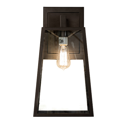 Meyda Lighting Kellie 10" Oil Rubbed Bronze Wall Sconce With Clear Shade Glass