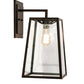 Meyda Lighting Kellie 10" Oil Rubbed Bronze Wall Sconce With Clear Shade Glass