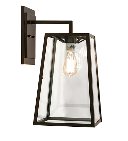 Meyda Lighting Kellie 10" Oil Rubbed Bronze Wall Sconce With Clear Shade Glass