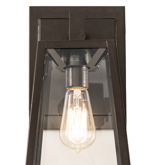 Meyda Lighting Kellie 7" Oil Rubbed Bronze Wall Sconce With Clear Float Shade Glass