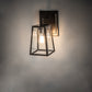 Meyda Lighting Kellie 7" Oil Rubbed Bronze Wall Sconce With Clear Float Shade Glass