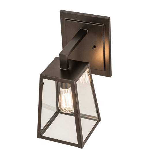 Meyda Lighting Kellie 7" Oil Rubbed Bronze Wall Sconce With Clear Float Shade Glass