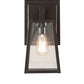 Meyda Lighting Kellie 7" Oil Rubbed Bronze Wall Sconce With Clear Float Shade Glass