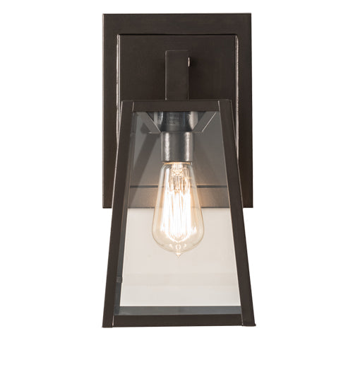 Meyda Lighting Kellie 7" Oil Rubbed Bronze Wall Sconce With Clear Float Shade Glass