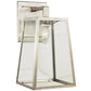 Meyda Lighting Kellie 9" Brushed Stainless Steel Wall Sconce With Clear Shade Glass