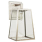 Meyda Lighting Kellie 9" Brushed Stainless Steel Wall Sconce With Clear Shade Glass