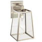 Meyda Lighting Kellie 9" Brushed Stainless Steel Wall Sconce With Clear Shade Glass