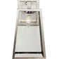 Meyda Lighting Kellie 9" Brushed Stainless Steel Wall Sconce With Clear Shade Glass