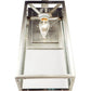 Meyda Lighting Kellie 9" Brushed Stainless Steel Wall Sconce With Clear Shade Glass