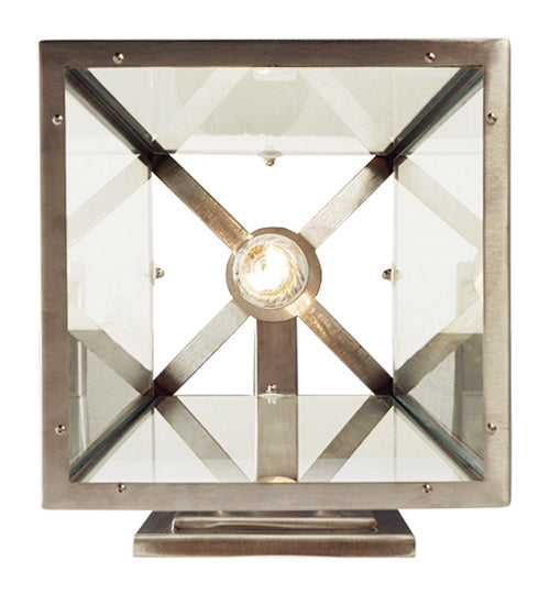 Meyda Lighting Kellie 9" Brushed Stainless Steel Wall Sconce With Clear Shade Glass