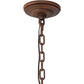 Meyda Lighting Kendall 30" 6-Light Antique Cherry Chandelier With Pale Amber Shade Glass