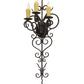 Meyda Lighting Kenna 14" 3-Light Gilded Tobacco Wall Sconce With Ivory Faux Candlelight