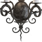 Meyda Lighting Kenneth 14" 2-Light Smoke Wall Sconce With White Faux Candlelight