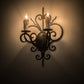 Meyda Lighting Kenneth 14" 2-Light Smoke Wall Sconce With White Faux Candlelight