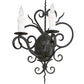 Meyda Lighting Kenneth 14" 2-Light Smoke Wall Sconce With White Faux Candlelight