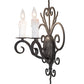 Meyda Lighting Kenneth 14" 2-Light Smoke Wall Sconce With White Faux Candlelight