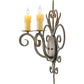 Meyda Lighting Kenneth 15" 2-Light Antique Brass Wall Sconce With Ivory Faux Candlelight