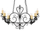 Meyda Lighting Kenneth 42" 10-Light Antique Iron Gate Island Chandelier With Ivory Faux Candlelight