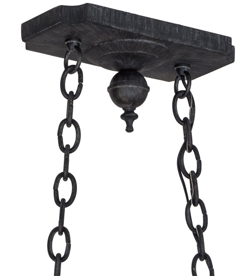 Meyda Lighting Kenneth 42" 10-Light Antique Iron Gate Island Chandelier With Ivory Faux Candlelight
