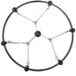 Meyda Lighting Kenosha 190565 36" 6-Light Antique Iron Gate Chandelier With Ivory Faux Candlelight