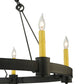 Meyda Lighting Kenosha 36" 6-Light Antique Iron Gate Chandelier With Ivory Faux Candlelight