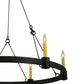 Meyda Lighting Kenosha 36" 6-Light Antique Iron Gate Chandelier With Ivory Faux Candlelight